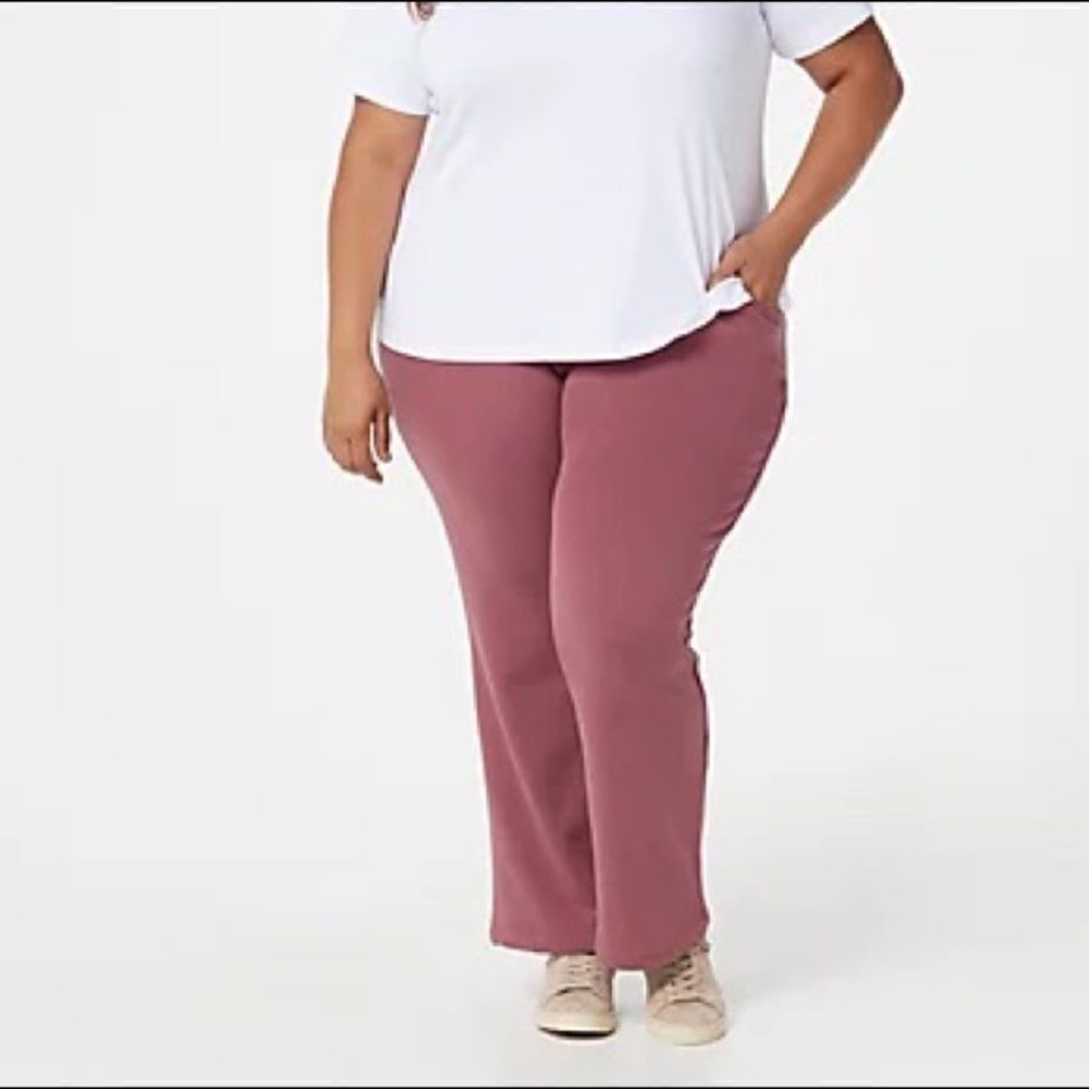 Denim & Co. Active Lush Lined Jersey Lightly Boot Pant